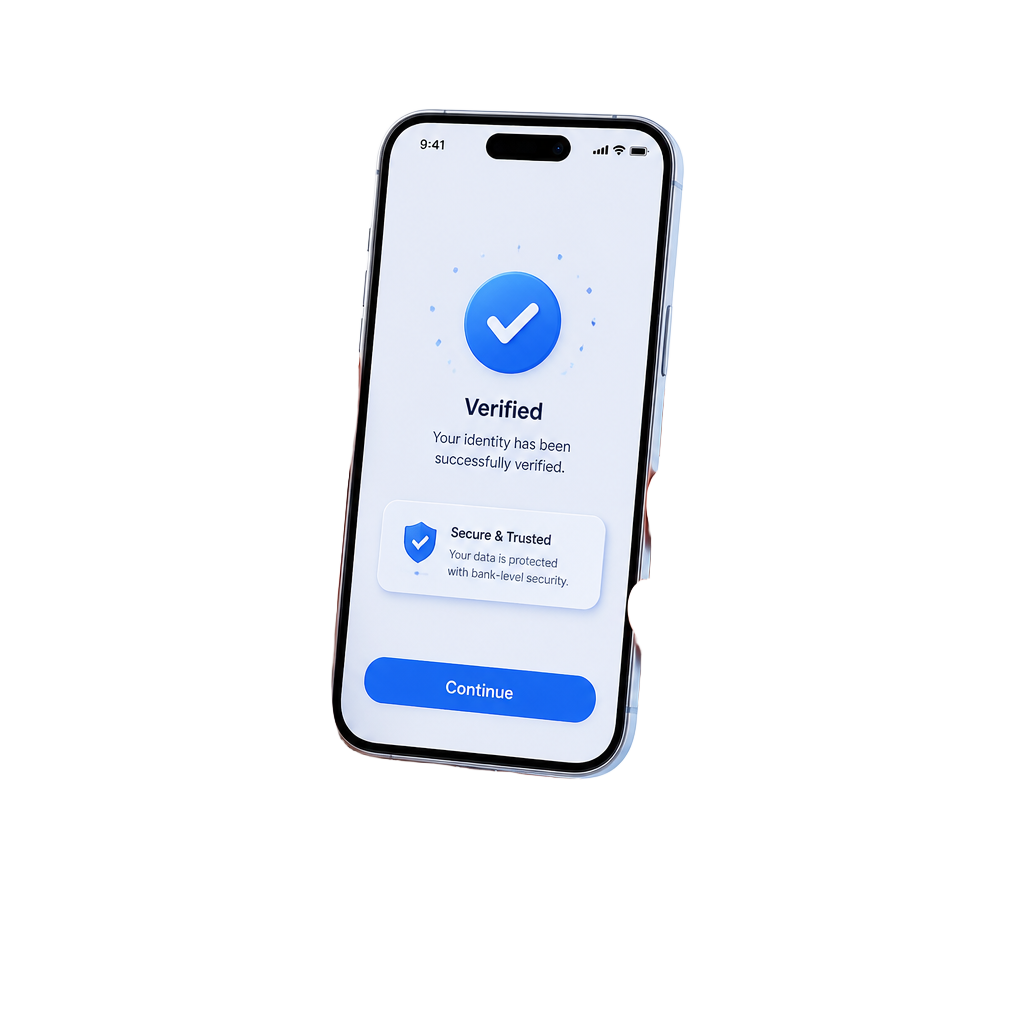 Подтверждённая активация аккаунта с защитой данных на смартфоне